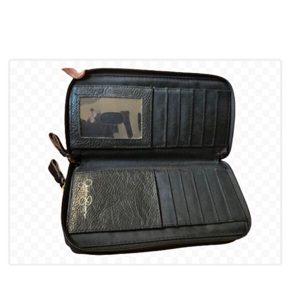 Jessica Simpson Frankie center divide wallet black - Picture 5 of 5